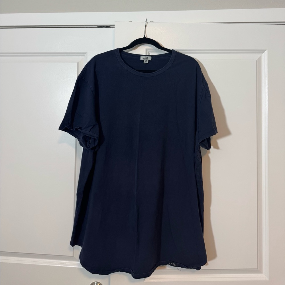 Scoop Tee Navy One Bone